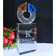 Glass Colored Popular Promotional Crystal Craft Crystal Award